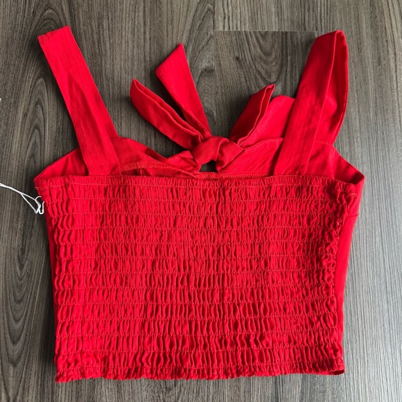 Sienna Sky Red Bow Tie Strap Top size M NEW - Picture 5 of 5